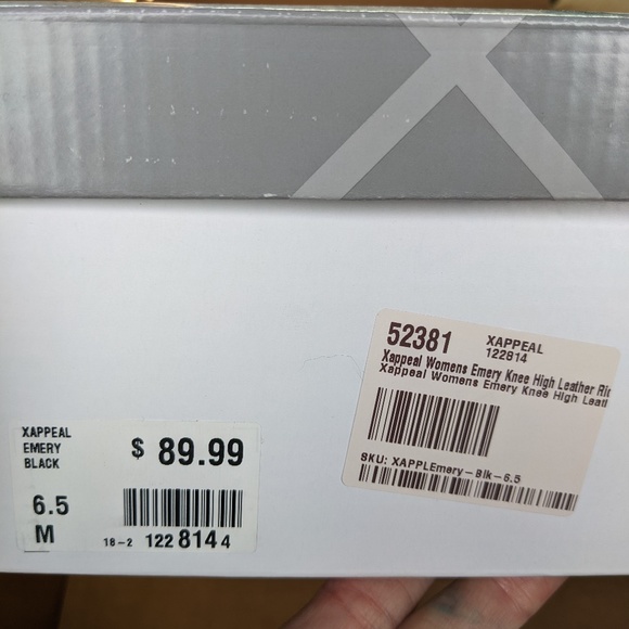 Xappeal women’s Emery knee high faux leather black riding boots US 6.5 - Picture 8 of 16